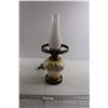 Image 1 : Floral Kerosene-Style Lamp - Works