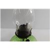 Image 4 : *Uranium Glass Kerosene Lamp w/ Chiminy