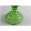 Image 6 : *Uranium Glass Kerosene Lamp w/ Chiminy
