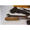 Image 3 : Antique Adjustable Wrenches, Soldering Iron, Punches, Misc. in Tool Box