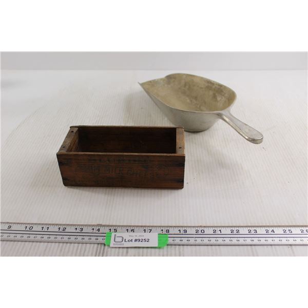 Flour Scoop, Wooden Cheese Box