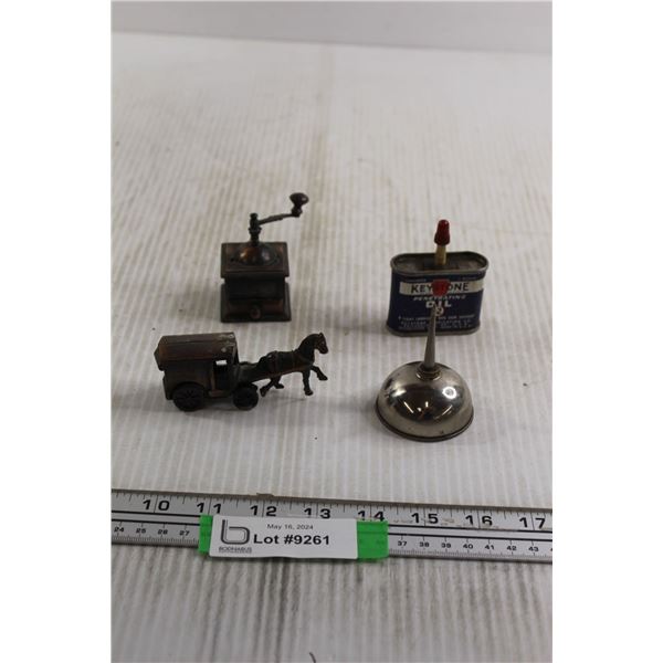 (2) Antique Pencil Sharpeners, (2) Oilers