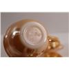 Image 5 : (4) Fire King Peach Lustre Cups and Saucers