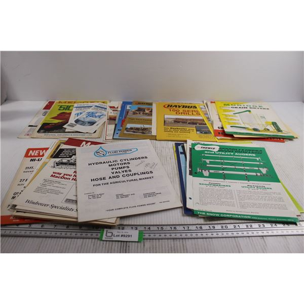 Assorted 1960s and 70s Short Line Farm Equipment Brochures