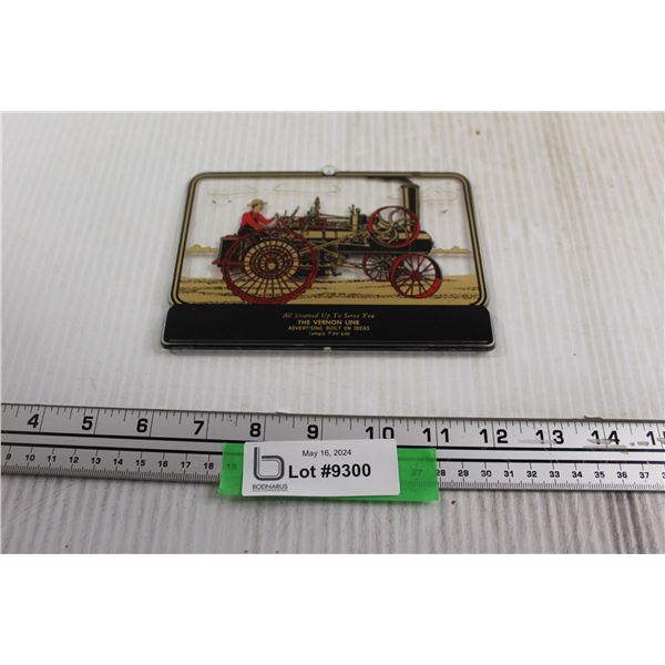 Steam Engine Plastic Display Name Plate - 4 1/2" x 6 1/2"