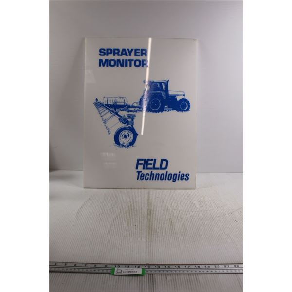 Flexi-Coil 1980s Hard Plastic Sign with Case Tractor - 18" x 24"