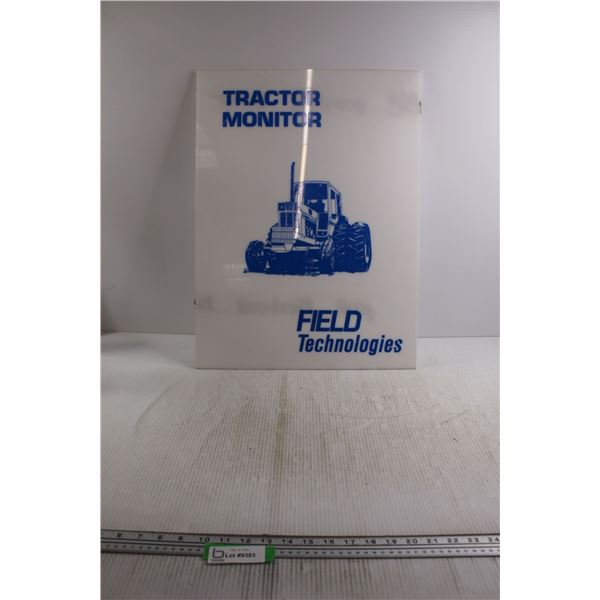 Flexi-Coil 1980s Hard Plastic Sign with IH Tractor - 18" x 24"