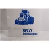 Image 3 : Flexi-Coil 1980s Hard Plastic Sign with IH Tractor - 18" x 24"