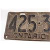 Image 2 : Ontario 1929 License Plate