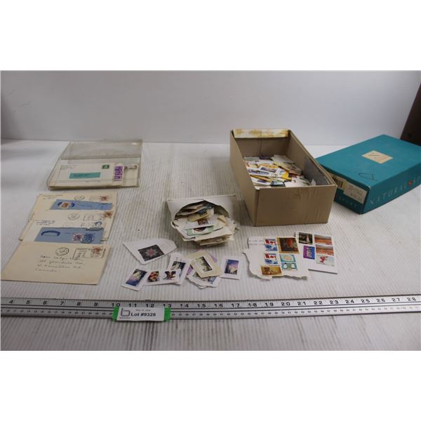 Box of Stamps and Envelopes