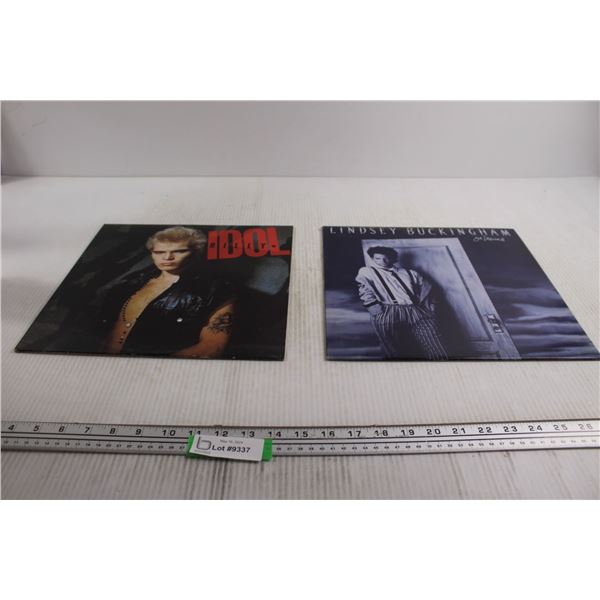 (2) Vinyl Records -Billy Idol, Lindsey Buckingham