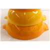 Image 3 : (2) Pyrex Sunflower Daisy Nesting Cinderella Mixing Bowls, (2) Yellow/Orange Pyrex Bowls