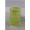 Image 3 : *Mosser Green Opalescent Eye Winker Uranium Vaseline Glass Pitcher Set