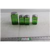 Image 1 : (4) Green Depression Glass Canisters