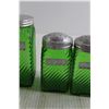 Image 3 : (4) Green Depression Glass Canisters