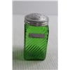 Image 5 : (4) Green Depression Glass Canisters