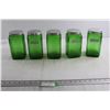 Image 1 : (5) Green Depression Glass Canisters