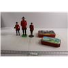 Image 1 : (3) RCMP Figurines and (2) Tins