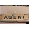 Image 1 : Agent Metal Sign - 4FTx 10"