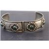 Image 1 : Silver Bangle w/Green Gems - Made in Italy