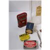 Image 5 : (5) Glass Medicine Jars, (9) Medicine Tins, (6) Collector Tea Spoons, Antique Ink Pen Tips, Misc.