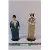 Image 1 : (2) Vintage Handcrafted Statues - 9.5"x3"