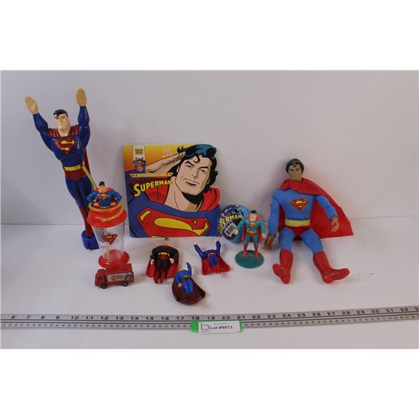 Superman Lot: Cup, Book, Car, Stuffies, Misc