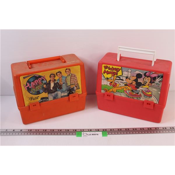 Vintage Happy Days Plastic Lunch Kit & Minnie Mouse Lunch Kit
