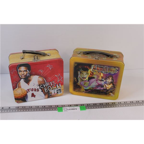 (2) Metal Lunch Kits: Chris Bosh (Raptors) & Witchblade