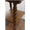 Image 3 : *Quarter Cut Oak Parlor Table with Eagle Claw Glass and Ball Feet - 28" x 28" x 31" H