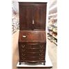 Image 1 : *Walnut Drop Front Bookcase Secretary with Original Hardware - Casters Not Included