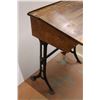 Image 6 : *Antique Cast Iron-Framed Adjustable School Desk - 25" x 19" x 32" H