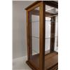 Image 2 : *Oak Tabletop Showcase with Lock and Key - 22" x 13" x 27" H