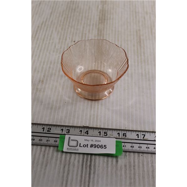 Pink Depression Glass Nappy Bowl