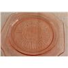 Image 3 : Pink Depression Glass Rose Pattern Plate