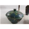 Image 4 : (2) Chinese Cloisonne Bowls with Lids, Vase, and Bell