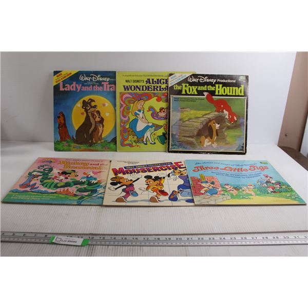 (6) Disney Vinyl Records