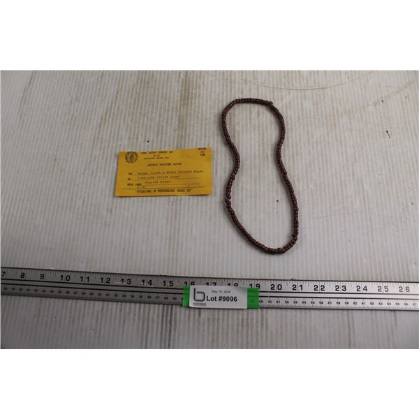 Brown, Black & White Striped Beads