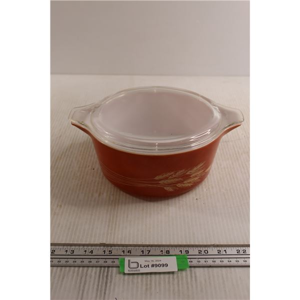 Autumn Harvest Wheat Pyrex Casserole Dish With Lid