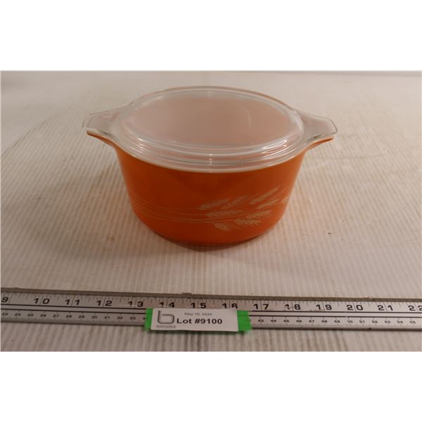 Autumn Harvest Wheat Pyrex Casserole Dish With Lid