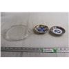 Image 1 : Pyrex Lid, (2) Asian Inspired Small Flat Dishes