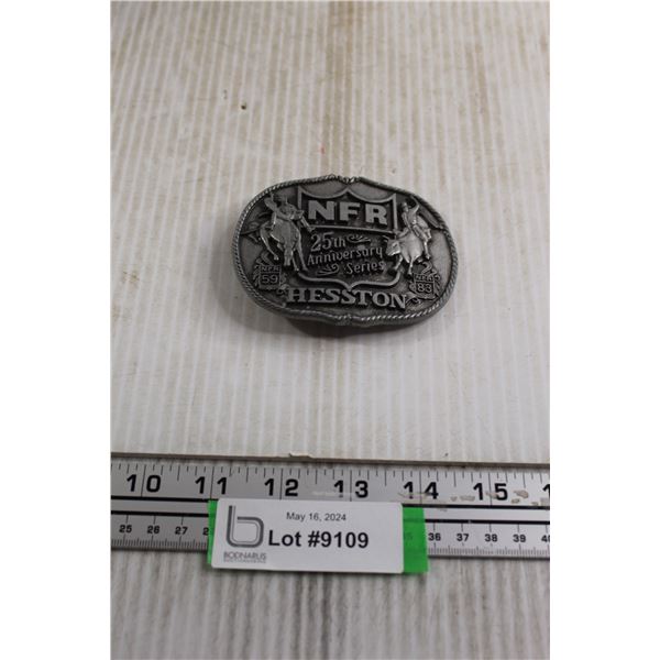 Hesston National Finals Rodeo 25th Anniversary Series Belt Buckle - 1983