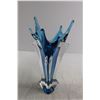 Image 2 : Chalet Blue Art Glass Vase - Small Chip