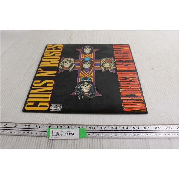 Guns and Roses Appetite for Destruction Vinyl Record