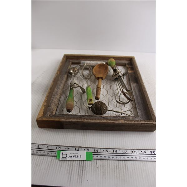 Vintage Kitchen Tools Wall Decor - 13 3/4" x 17"