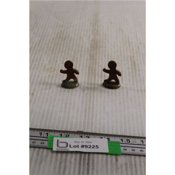 (2) Red Rose Nursery Rhyme Gingerbread Men Figurines