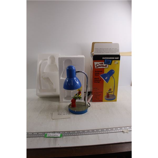 The Simpsons Skateboarding Bart Desk Lamp - NIB