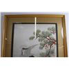 Image 2 : *Embroidered Crane Art - 19" x 27"