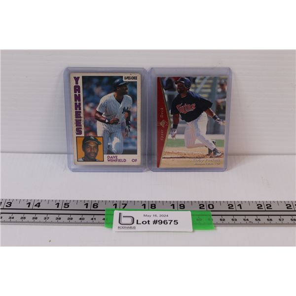 (2) MLB Baseball Cards: Dave Winfield New York Yankees OPC & Kirby Puckett 1995