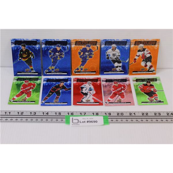 (10) Upper Deck 2023-24 Dazzlers: Elias Pettersson; Rare Pink & Red Dazzlers Hockey Cards